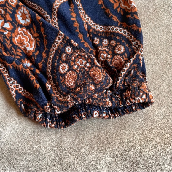 Full Tilt Paisley Tunic Dress - Blue and Orange, Size Small - Picture 5 of 5